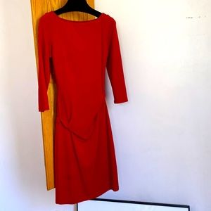 Nicole Miller Red 3/4 sleeve boat neck